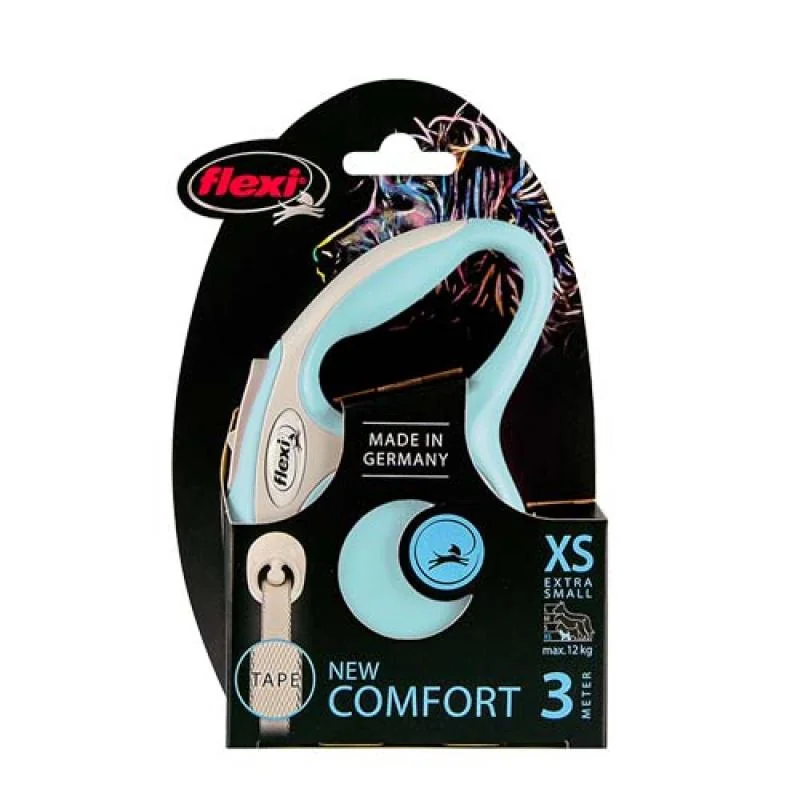 Flexi New Comfort XS popruh 3m světle modrá do 12kg 