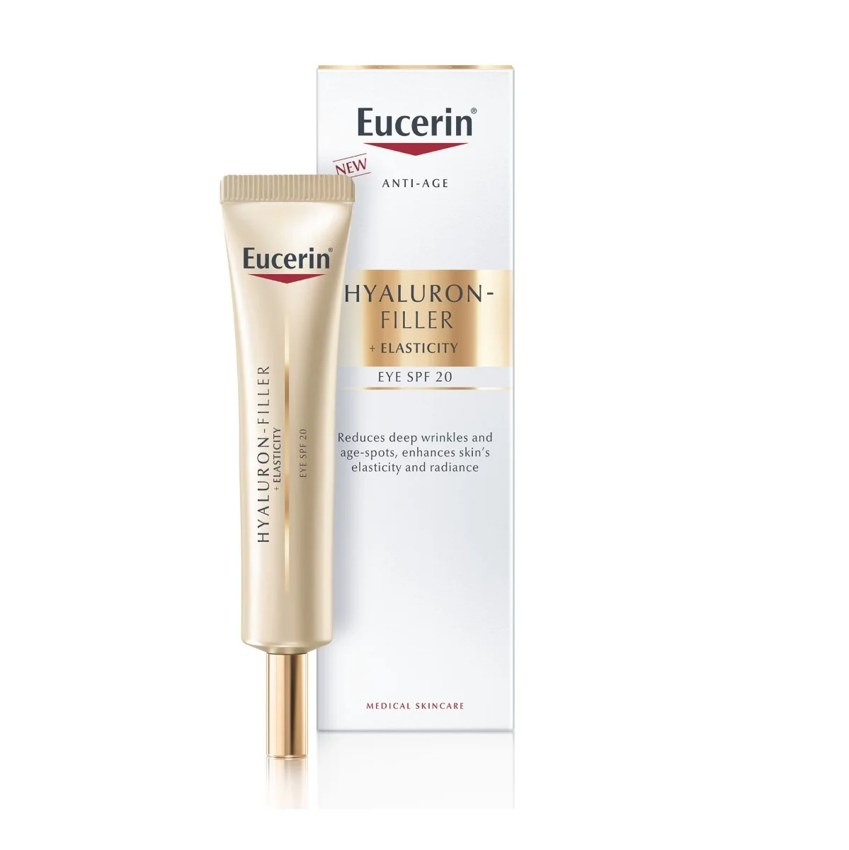 Eucerin Hyaluron-Filler + Elasticity SPF20 oční krém proti vráskám 15 ml