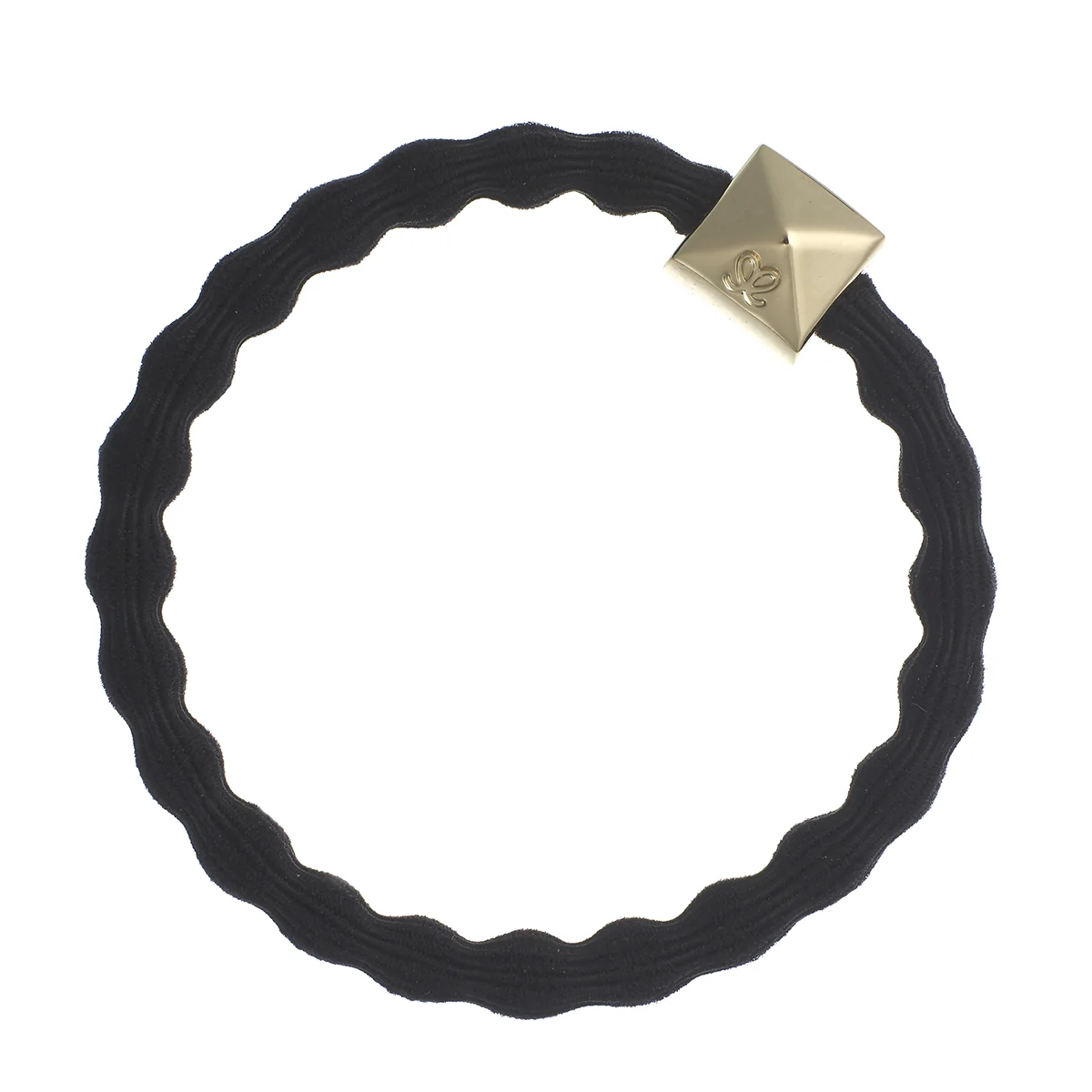 By Eloise London Gold Pyramid Stud Black (černá)