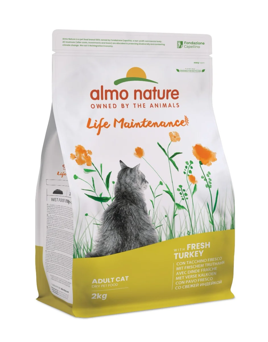 Almo Nature Life Maintenance s čerstvou krůtou krmivo pro kočky 2 kg