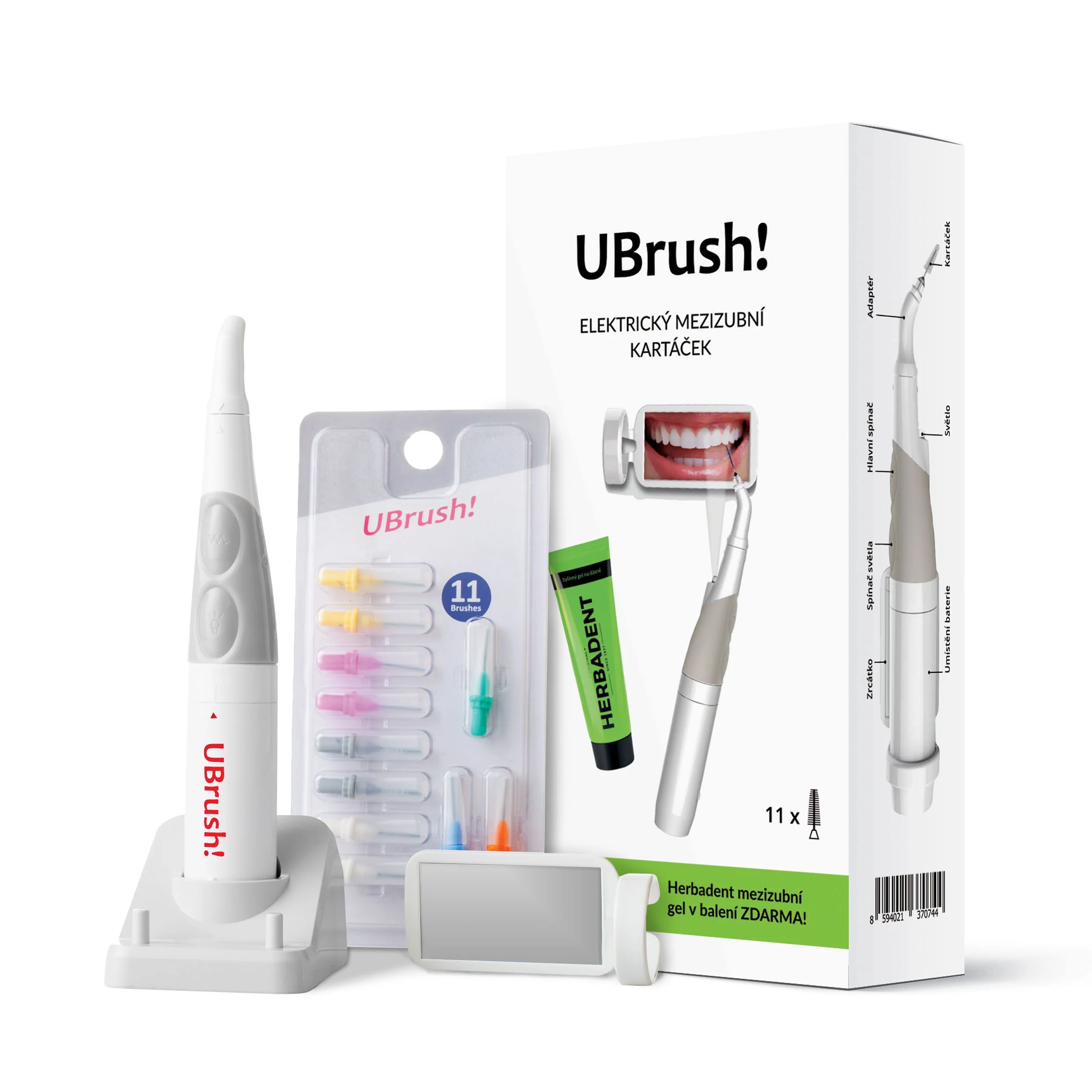 UBrush! Elektrický mezizubní kartáček sada