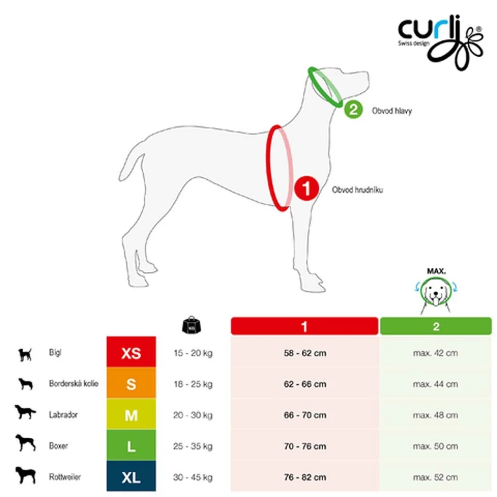 Curli Postroj pro psy s magnetem Belka Comfort Black L, 25-35 kg 