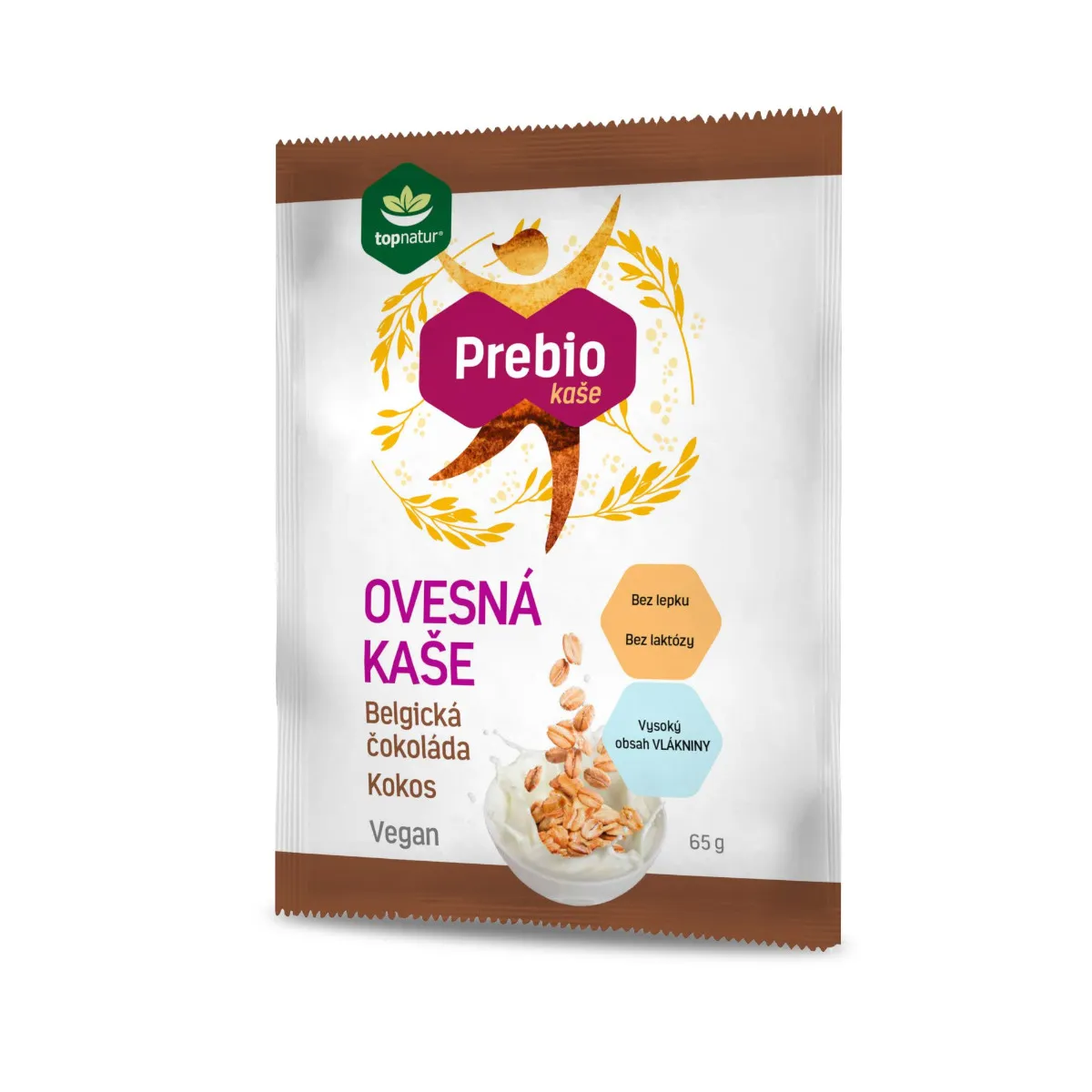 Topnatur Prebio ovesná kaše Belgická čokoláda&kokos 65 g