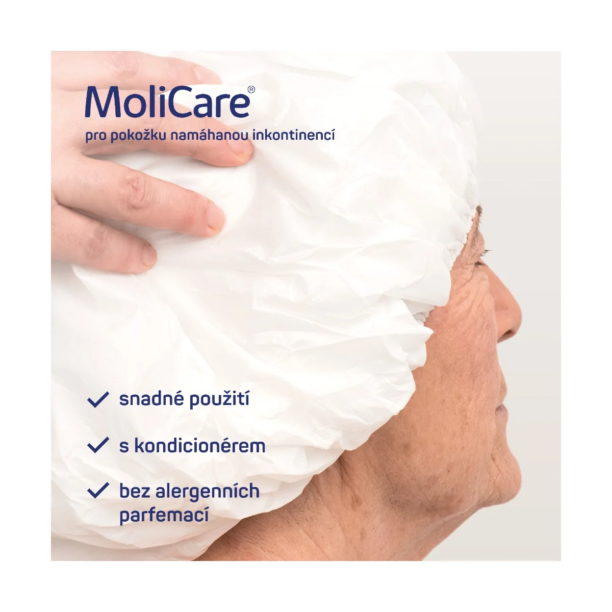 MoliCare Skin Čepice na mytí vlasů bez oplachu 1 ks