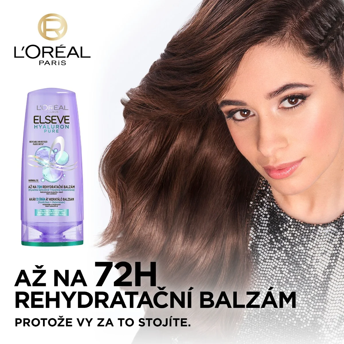 Loréal Paris Elseve Hyaluron Pure hydratační balzám na vlasy 300 ml