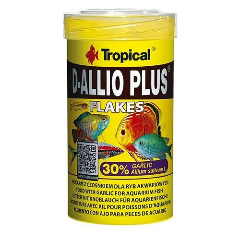 Tropical D-Allio Plus Flakes 100ml/20g vločkové krmivo s dodatkem česneku pro akvarijn