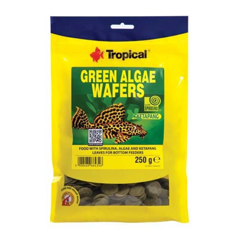 Tropical Green Algae Wafers 250g krmivo ve formě oplatek se spirulinou