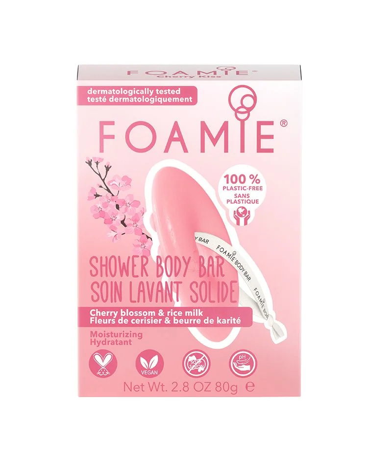 Foamie Shower Bar Cherry Rice tuhá sprchová péče 80 g