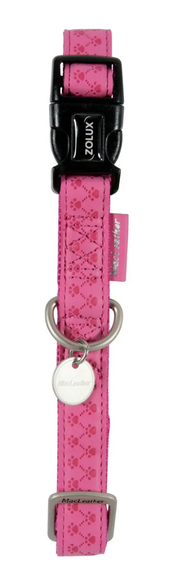 Zolux Obojek Mac Leather pro psy růžový 15 mm/28-40 cm růžový