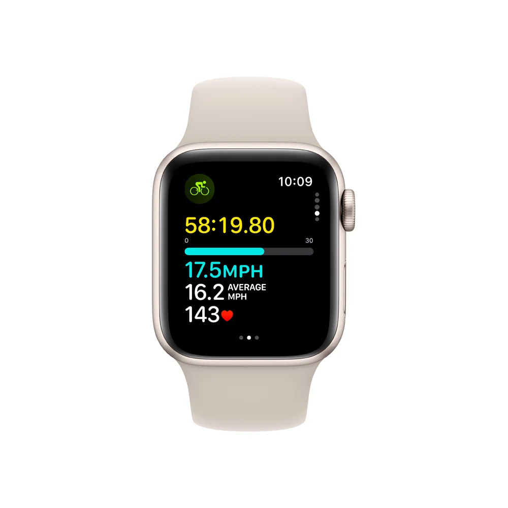 Apple Watch SE 40 mm sport band S/M smart hodinky Starlight