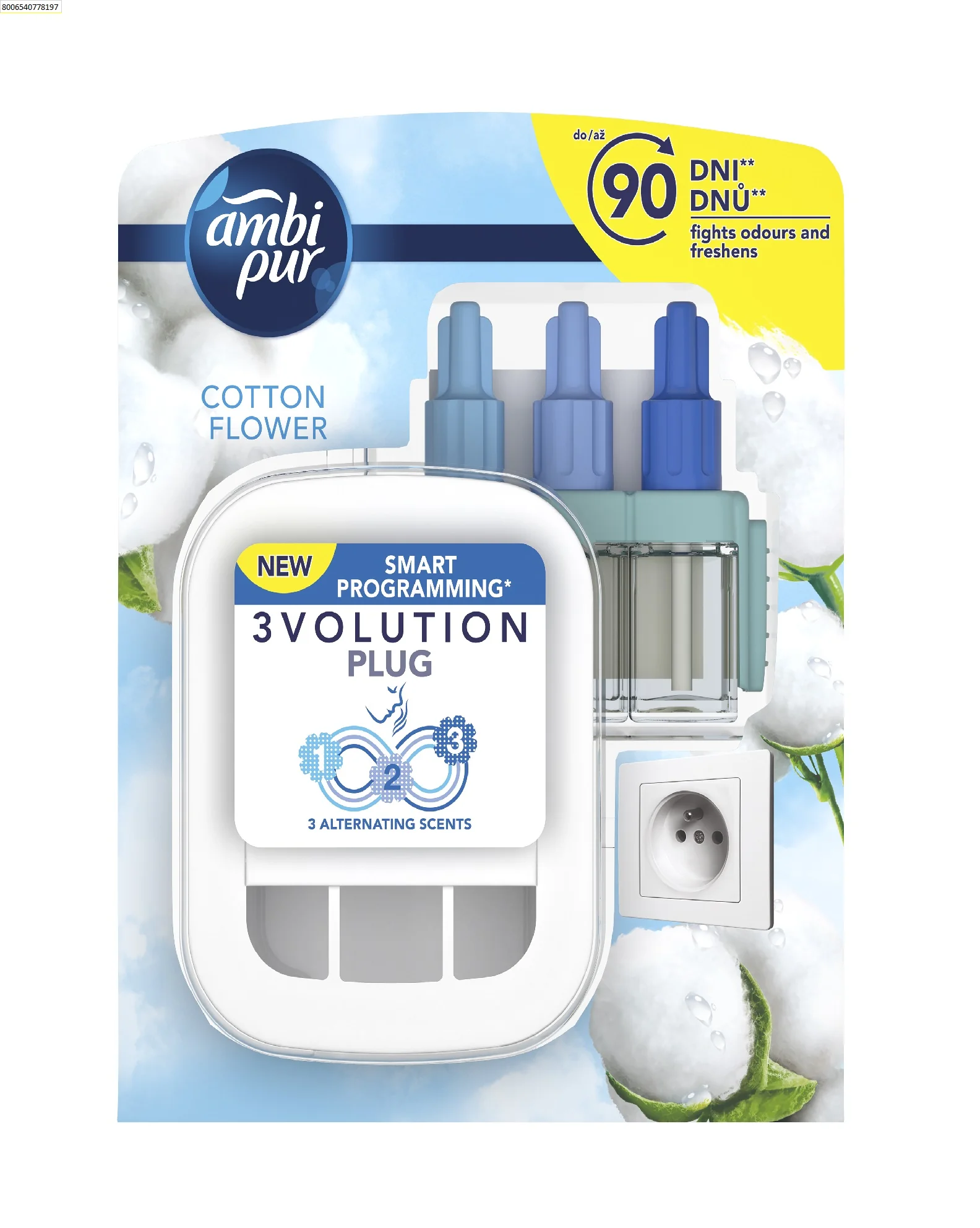 Ambi Pur 3volution Cotton starter set strojek a náplň 20 ml