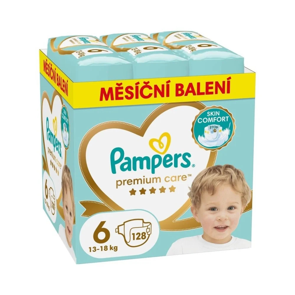 Pampers Premium Care vel. 6 13–18 kg dětské pleny 128 ks