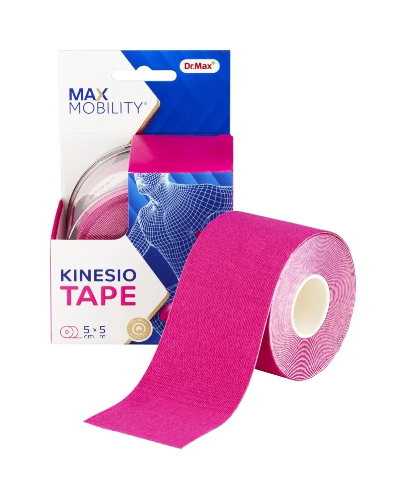 Dr. Max Kinesio Tape Pink 5 cm x 5 m tejpovací páska 1 ks