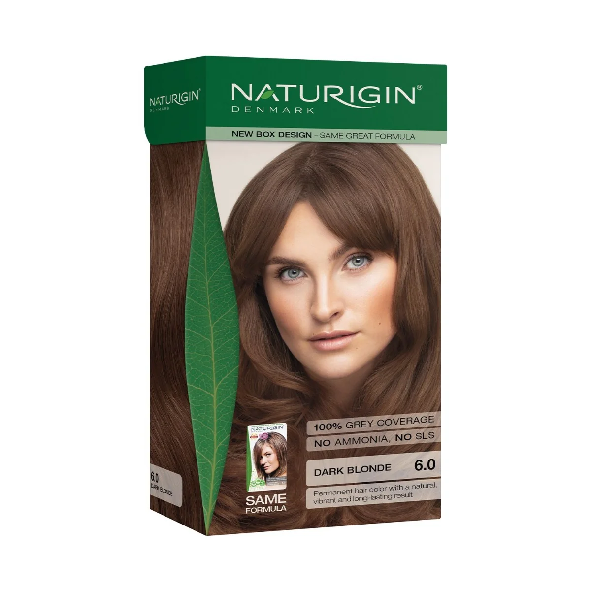 NATURIGIN Organic Based 100% Permanent Hair Colours Dark Blonde 6.0 barva na vlasy 115 ml