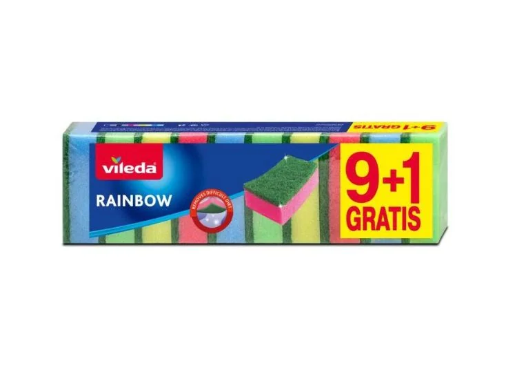 Vileda Rainbow houbička 9+1 ks