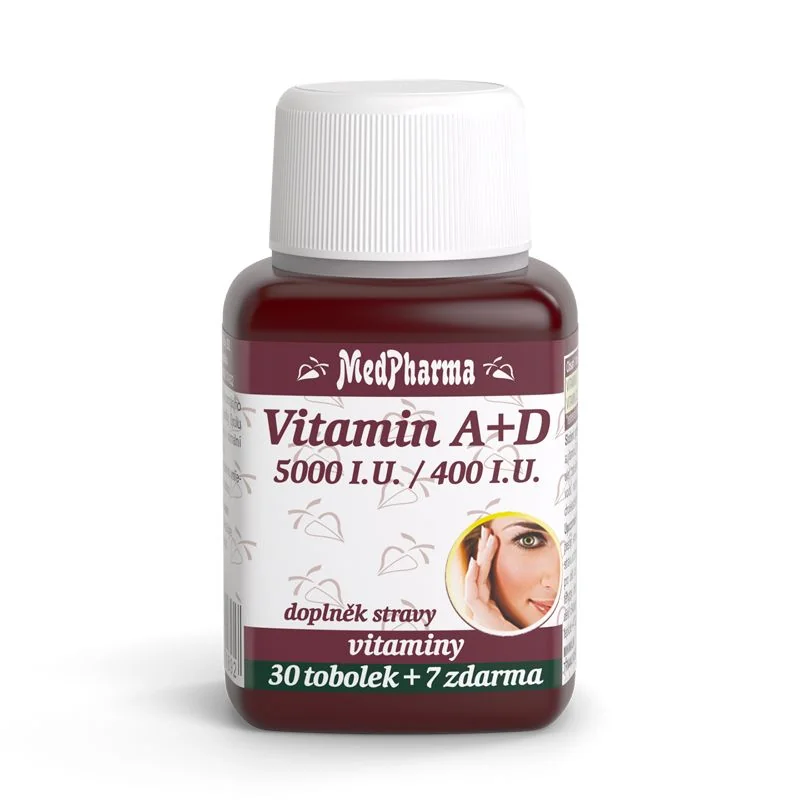 MedPharma Vitamín A+D 5000 I.U./400 I.U. 37 tobolek