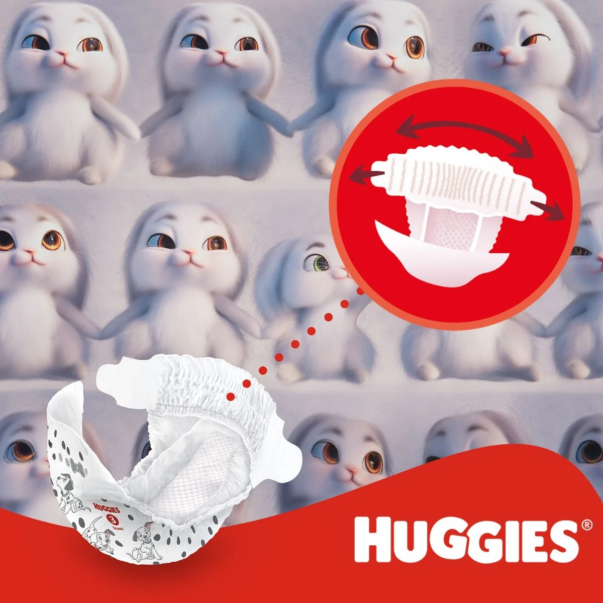 Huggies Little Movers 4 7-18 kg jednorázové plenky 50 ks