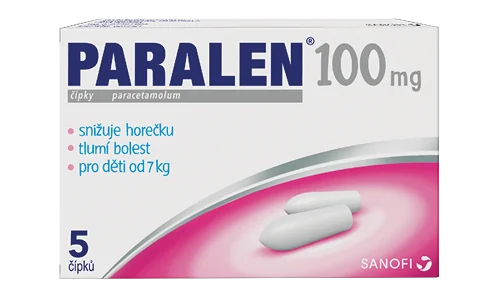 Paralen 100 mg 5 čípků