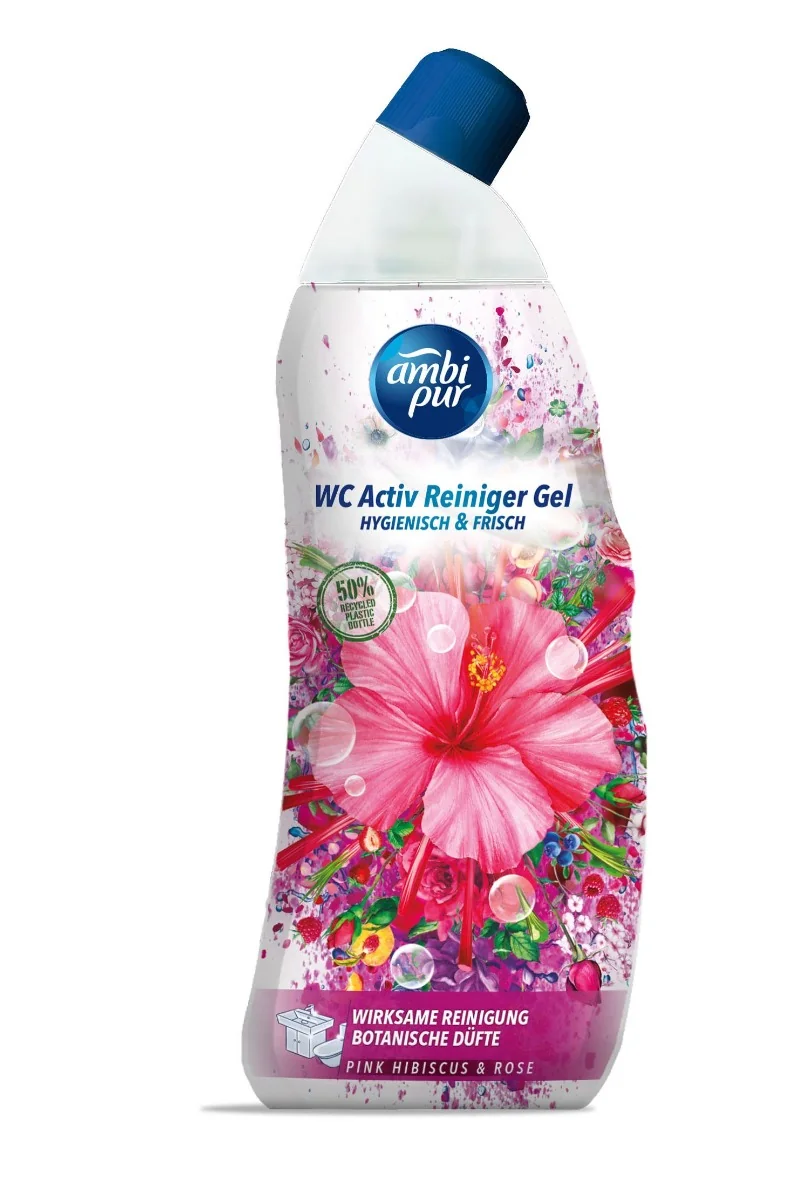 Ambi Pur WC Active gel ibišek & růže 750 ml