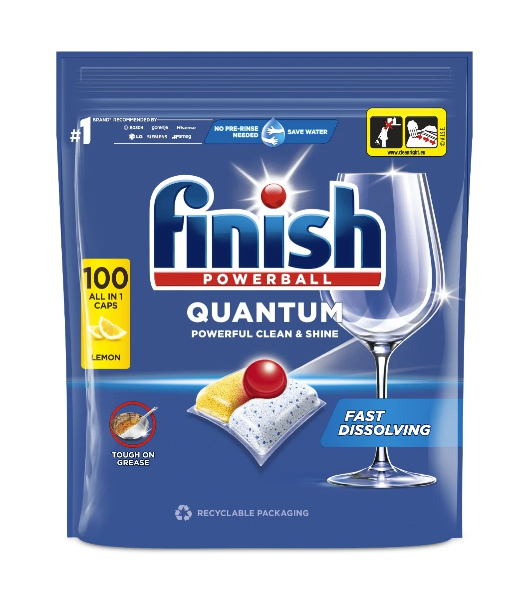 Finish Quantum All in 1 lemon sparkle 100 ks