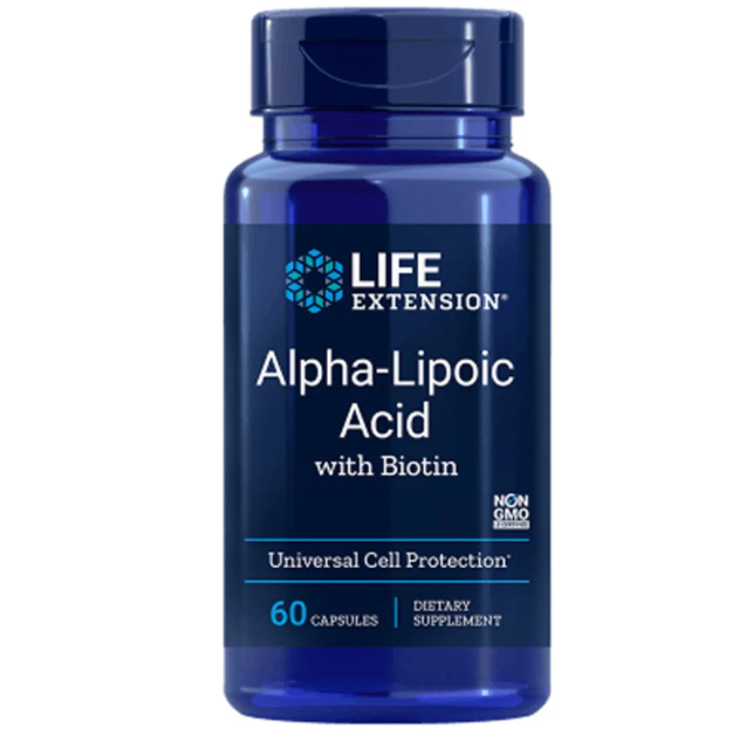 Life Extension Alpha-Lipoic Acid with Biotin - 60 kapslí