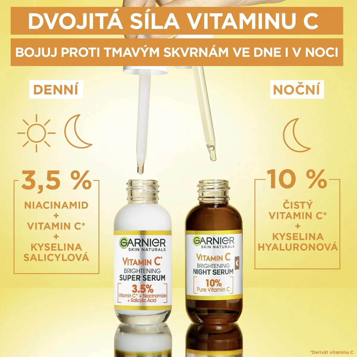 Garnier Skin Naturals Rozjasňující noční sérum s vitaminem C 30 ml