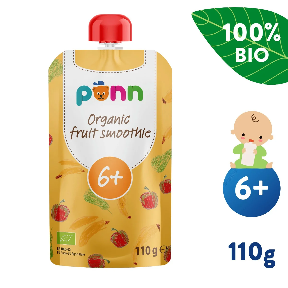 SALVEST Põnn BIO Ovocné smoothie s ananasem 110 g