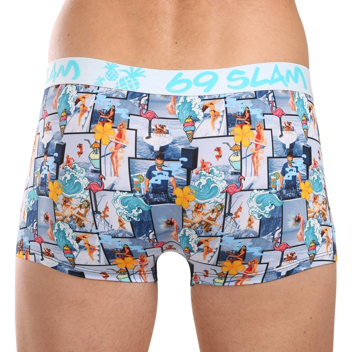 69SLAM Pánské boxerky Hip SUMMER YACHT (MSYSYH-PO) XL 