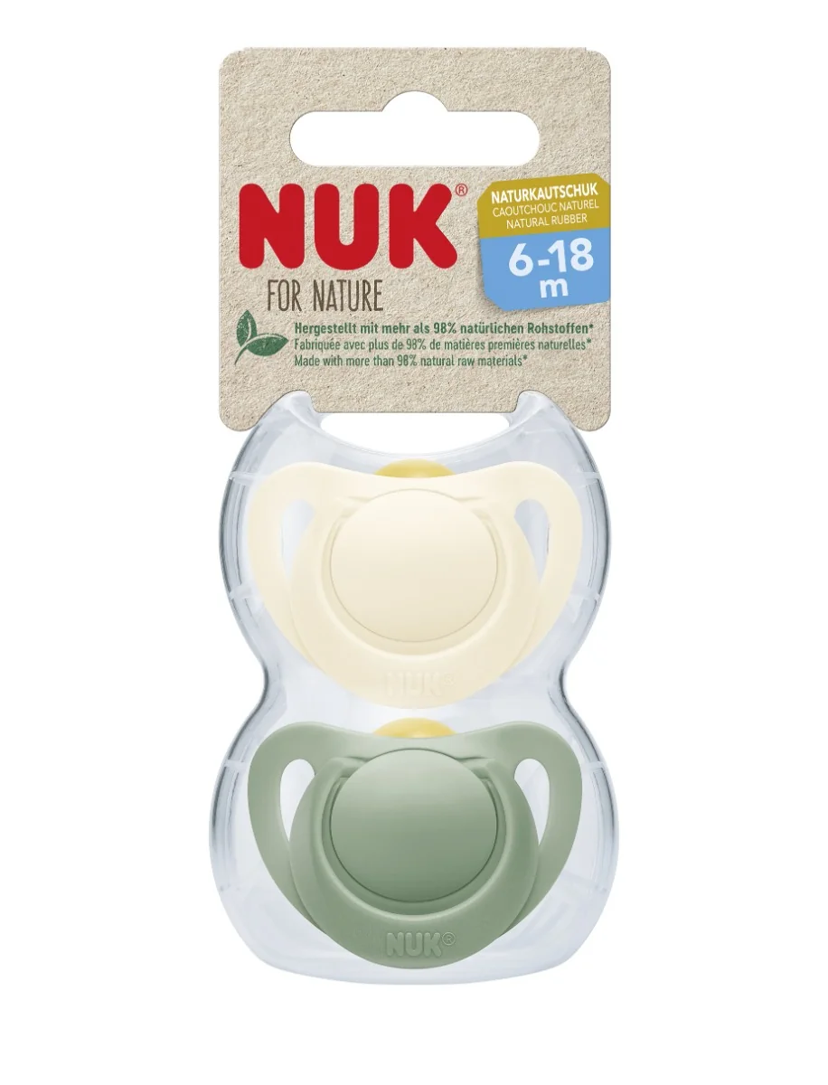 NUK For Nature Dudlík latex 6-18m box 2 ks