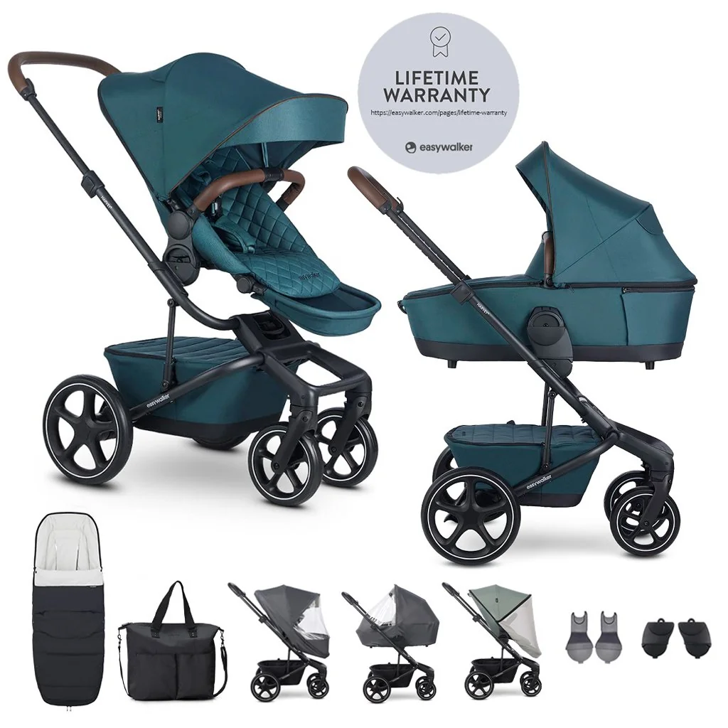 Easywalker Kočárek kombinovaný Harvey⁵ Premium Jade Green XXL RWS 