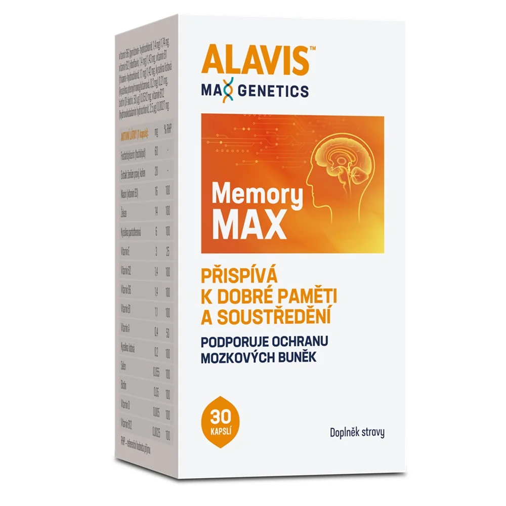 Alavis MAX Genetics Memory MAX 30 kapslí