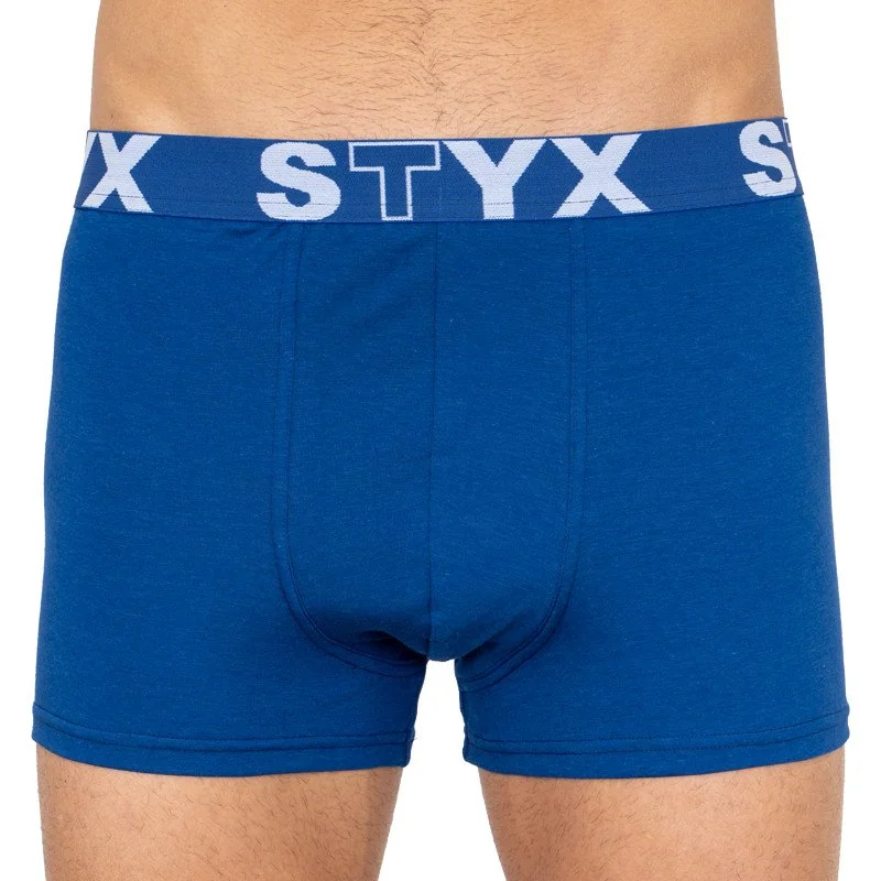 Styx Pánské boxerky sportovní guma nadrozměr tmavě modré (R968) 5XL