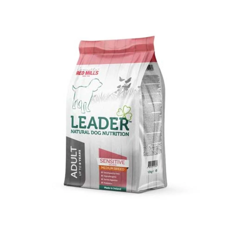 LEADER ADULT Sensitive Salmon Medium Breed 12kg -Hypoalergenní krmivo s lososem pro do