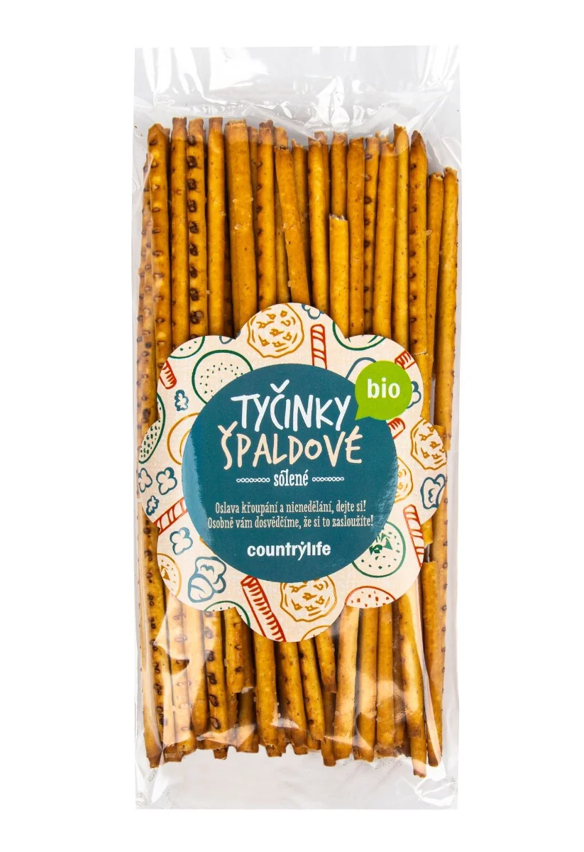 Country Life Tyčinky špaldové solené BIO 150 g