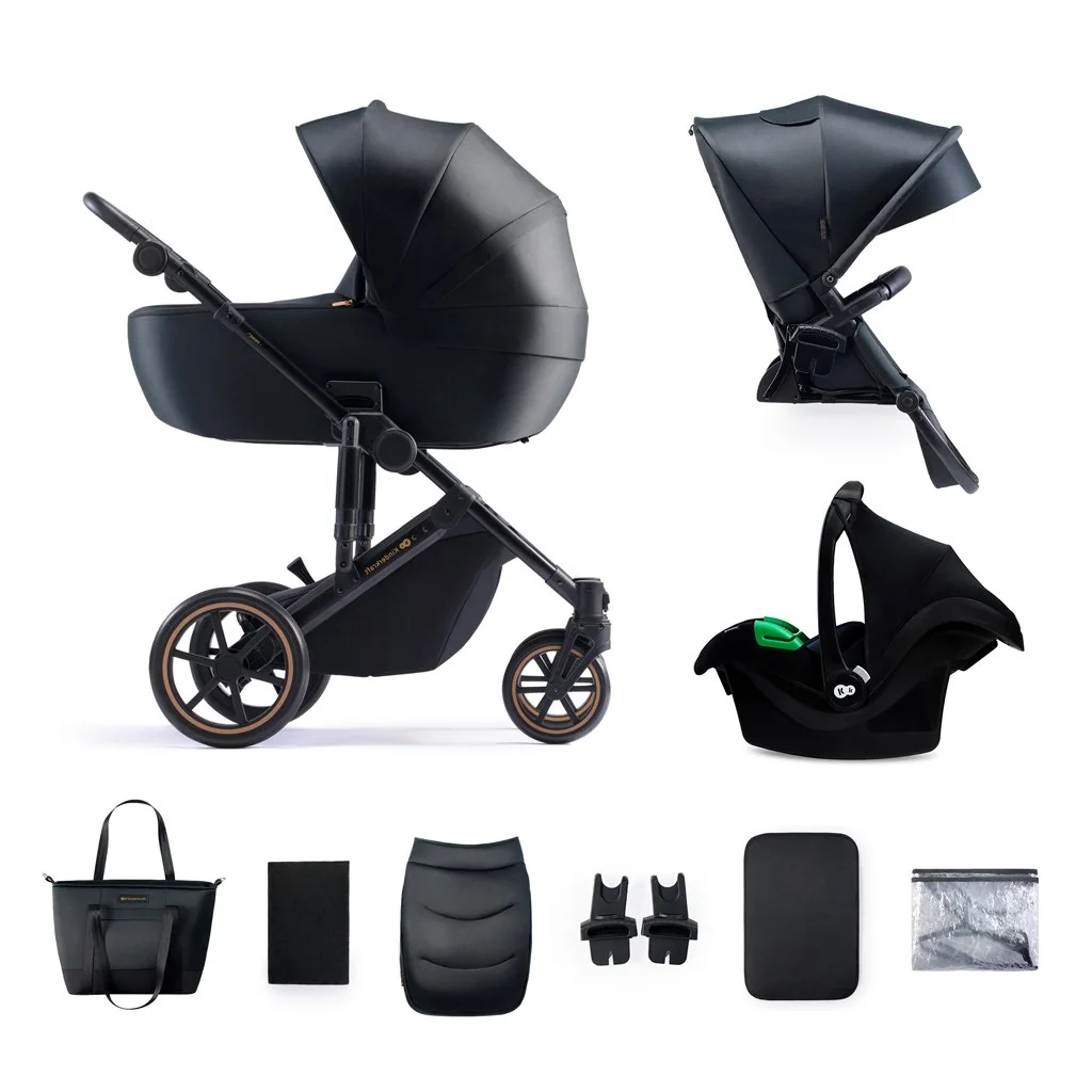 Kinderkraft select Kočárek kombinovaný 3v1 Prime 2 Venezian Black, Premium 