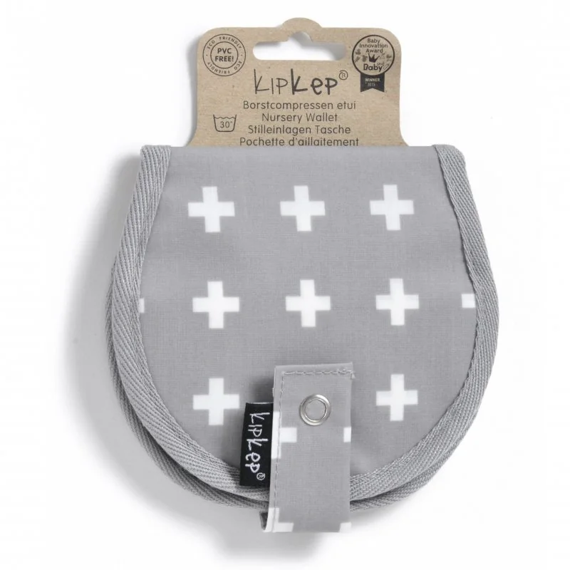 KipKep pouzdro na vložky do podprsenky NURSERY WALLET Crossy Grey 