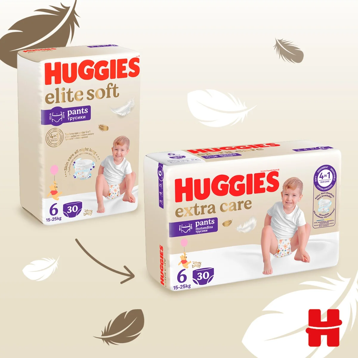 Huggies Elite Soft Pants 6 15–25 kg 30 ks