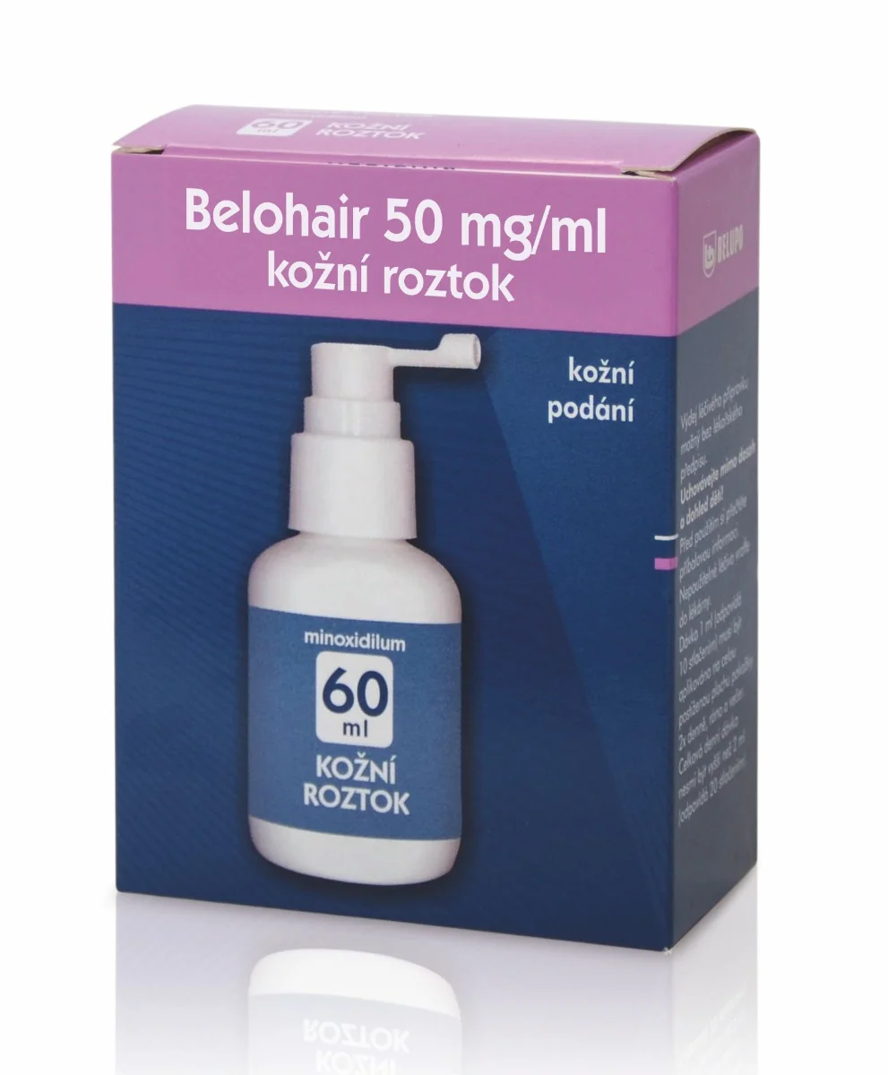 Belohair 50 mg/ml kožní roztok 60 ml