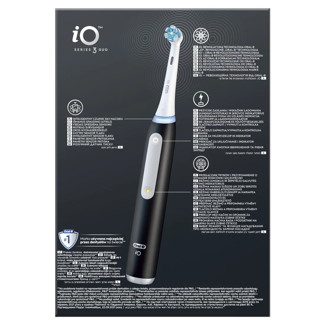 Oral-B iO Series 3 Duo elektrický zubní kartáček 2 ks Black+Ice Blue