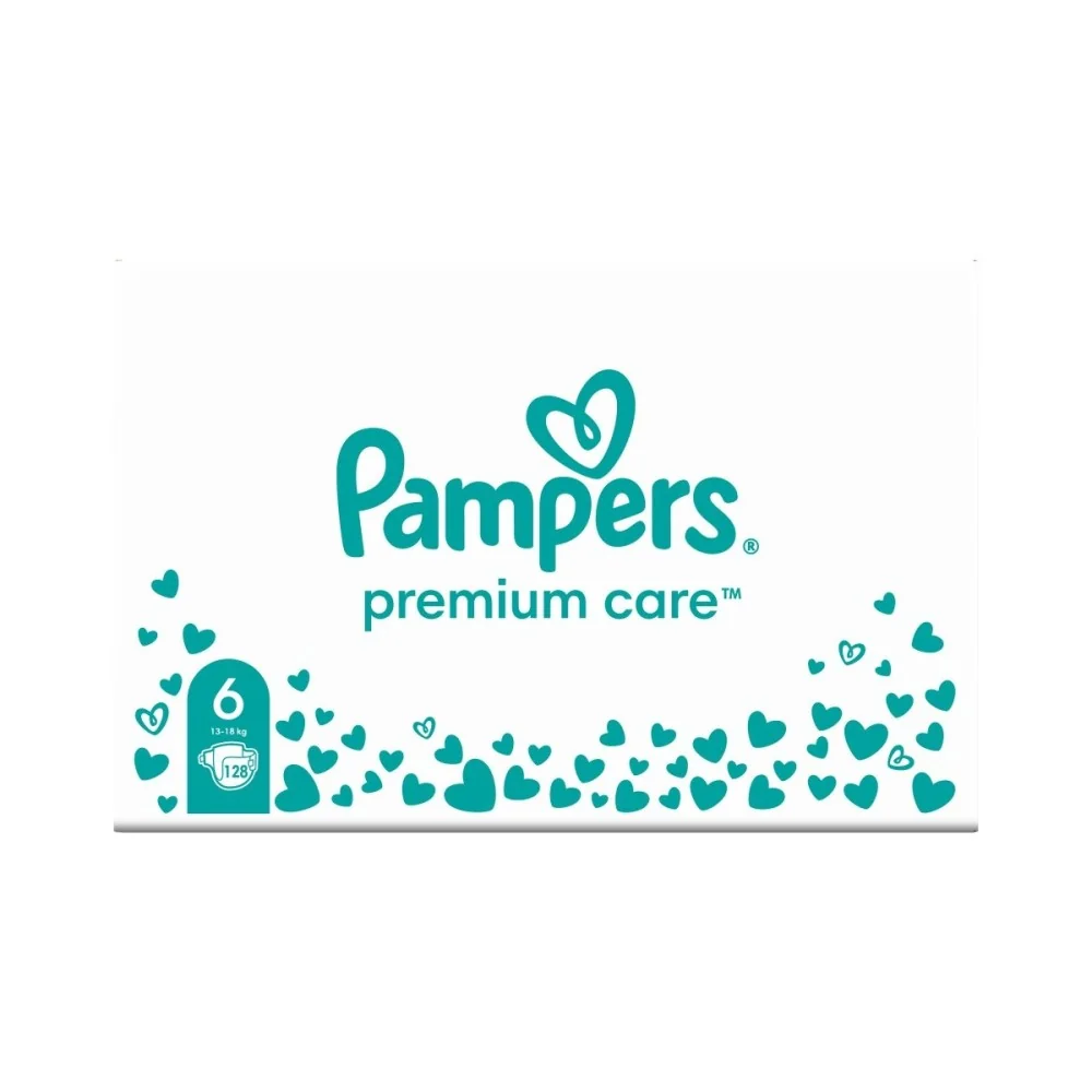 Pampers Premium Care vel. 6 13–18 kg dětské pleny 128 ks