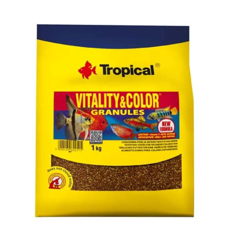 Tropical Vitality&Color Granules 1kg granulované krmivo s vyfarbujúcim a vitalizující 