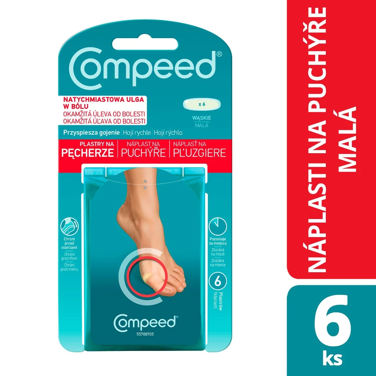 Compeed Náplast na puchýře malá 6 ks