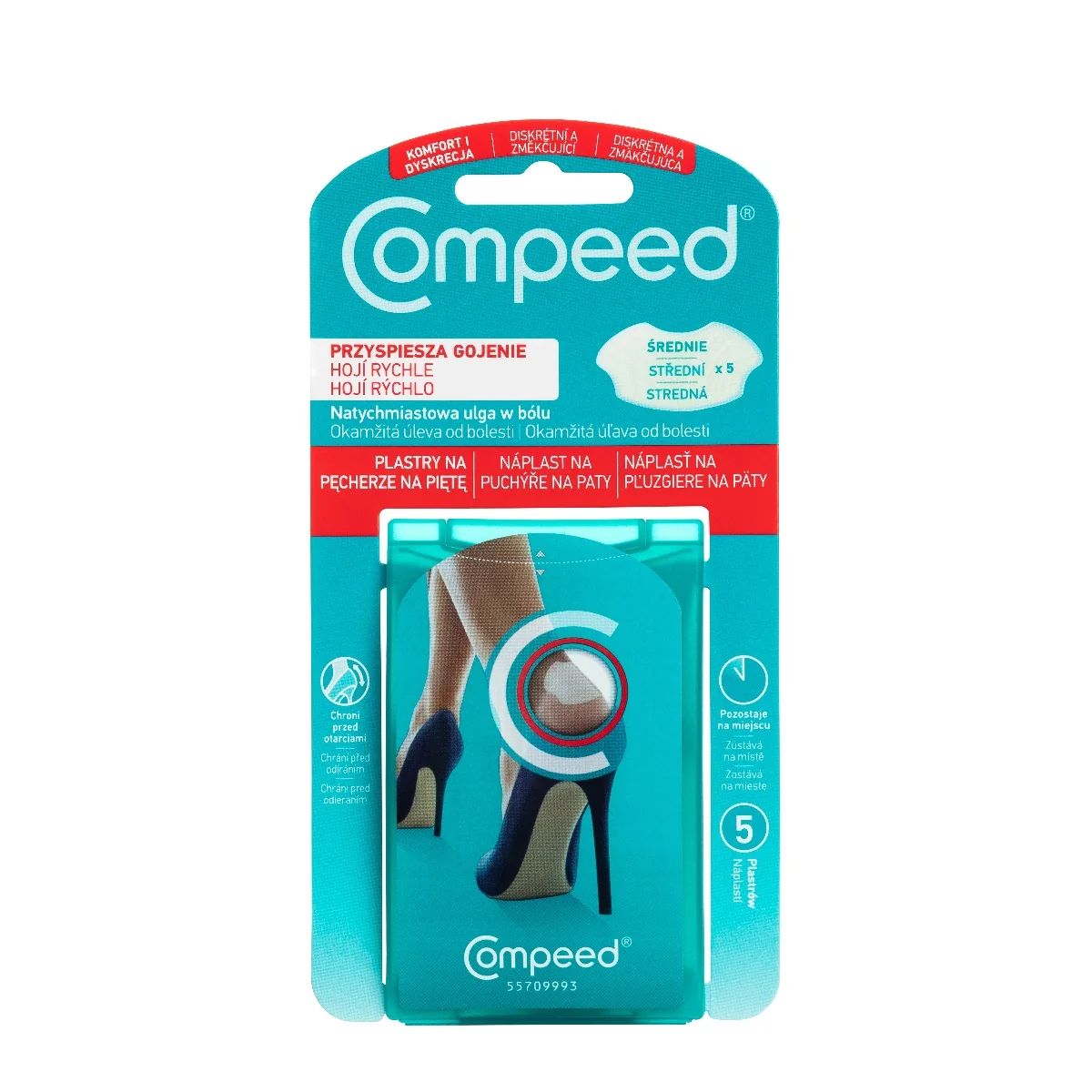 Compeed Náplast na puchýře na paty 5 ks