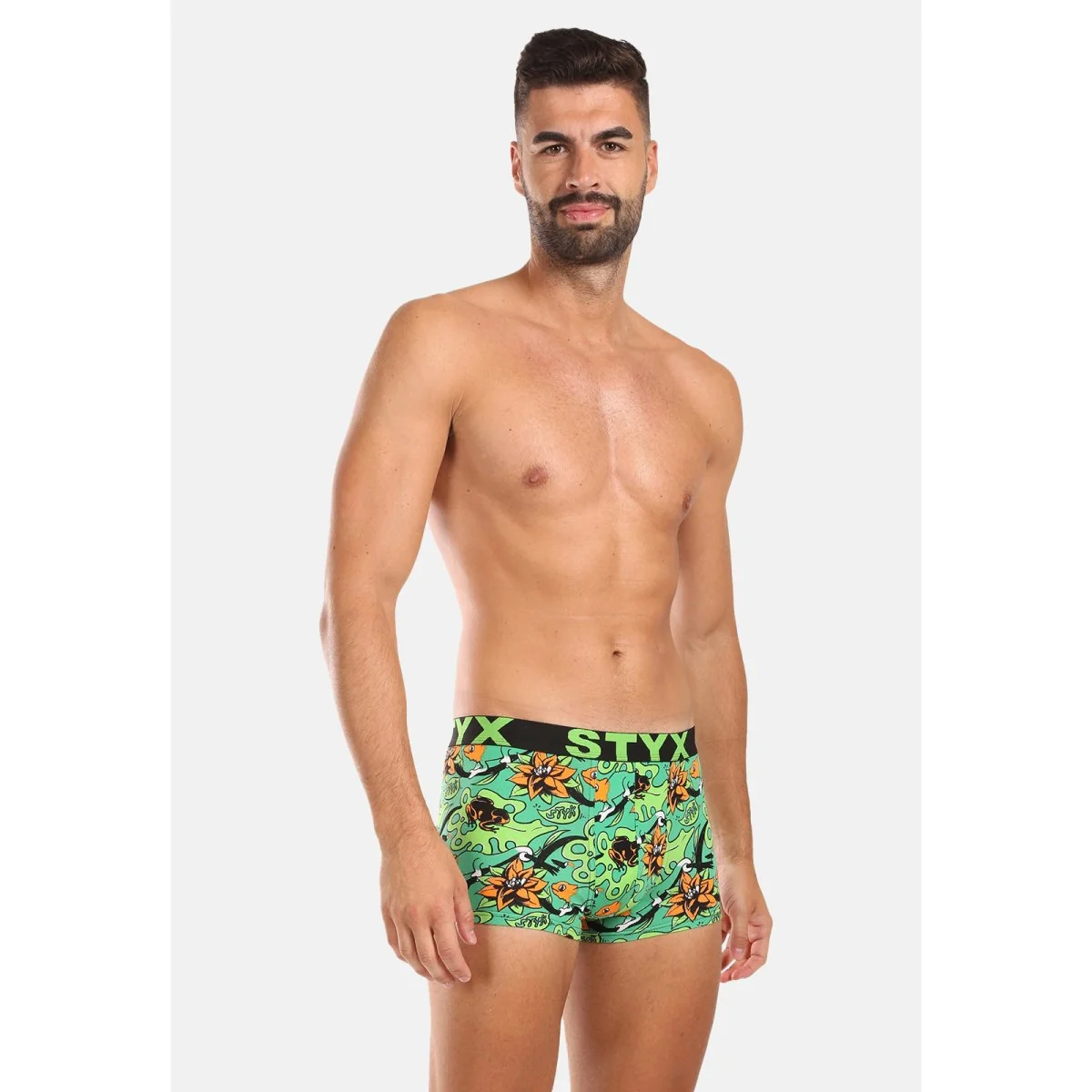 Styx Pánské boxerky art sportovní guma tropic (G1557) XL 