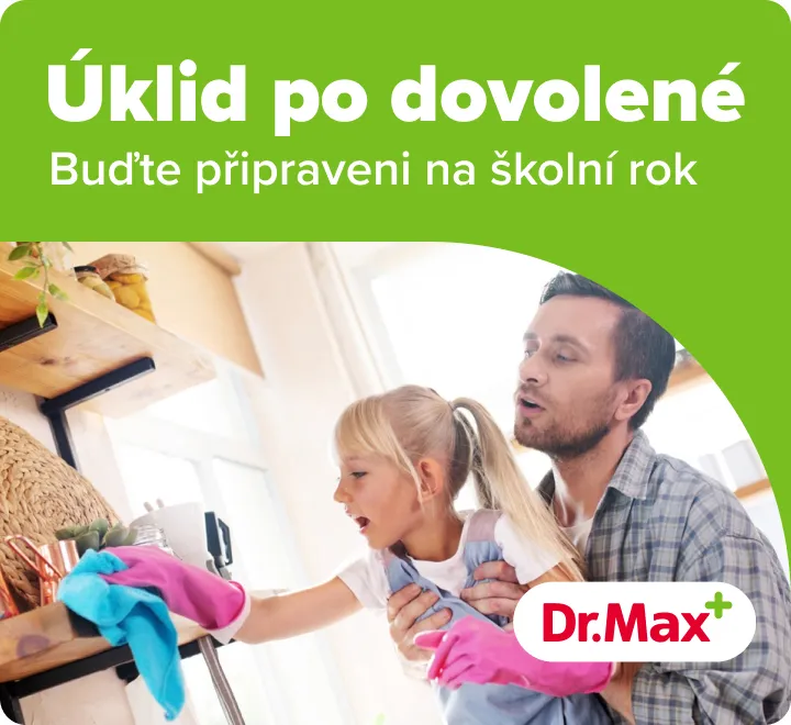 Úklid po dovolené, buďte připraveni na školní rok s výhodnými nabídkami na e-shopu Dr. Max.