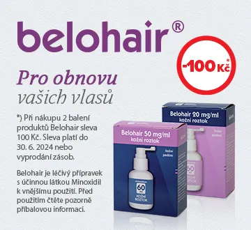 Belohair při 2 ks sleva 100 Kč (červen 2024)