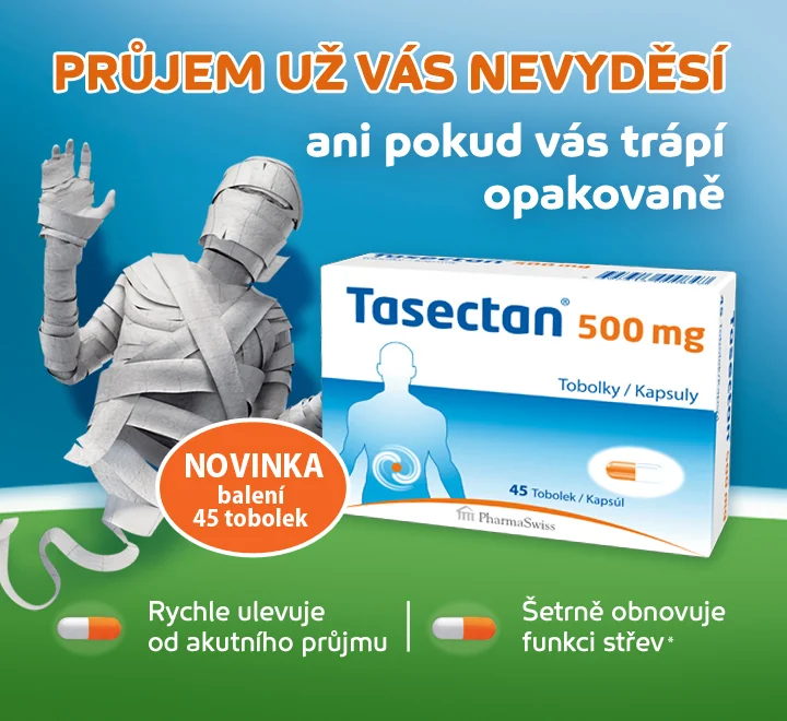 Průjem už vás nevyděsí, Tasectan 500 mg 15 tobolek