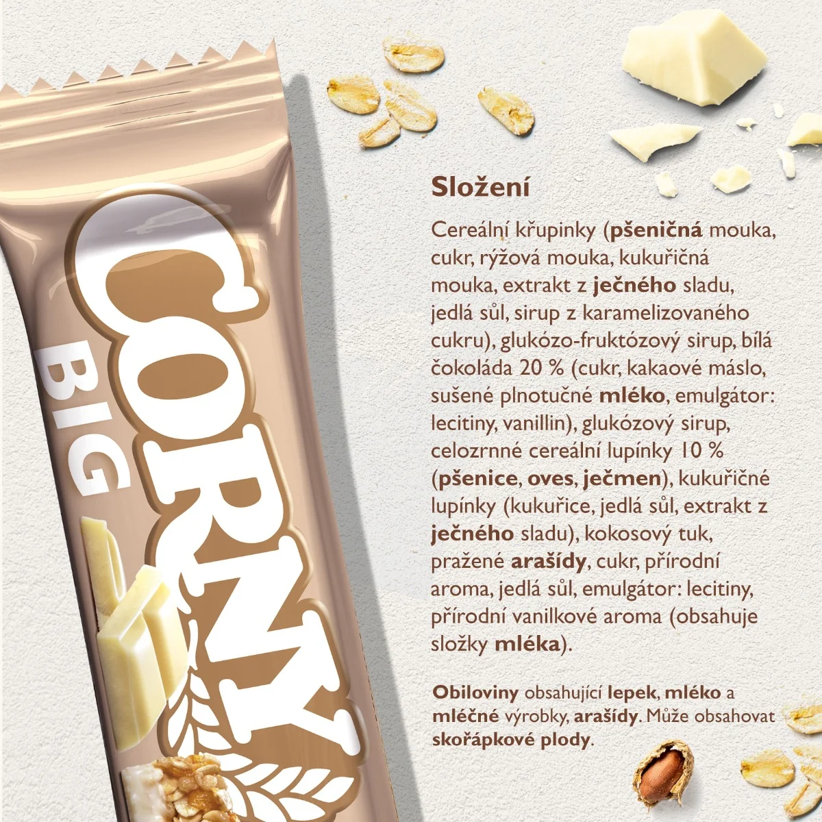 Corny BIG bílá čokoláda müsli tyčinka 50 g