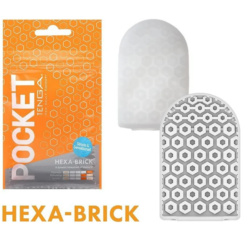 TENGA Jednorázový masturbátor Pocket (7 cm), oranžový 