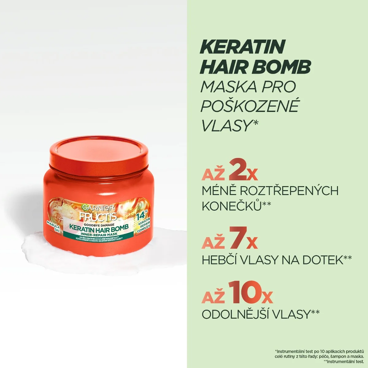 Garnier Fructis Goodbye Damage Keratin Hair Bomb maska na vlasy 320 ml